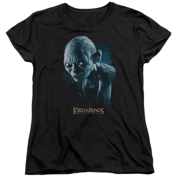 Black women's t-shirt with Lord of the Rings Sneaking graphic