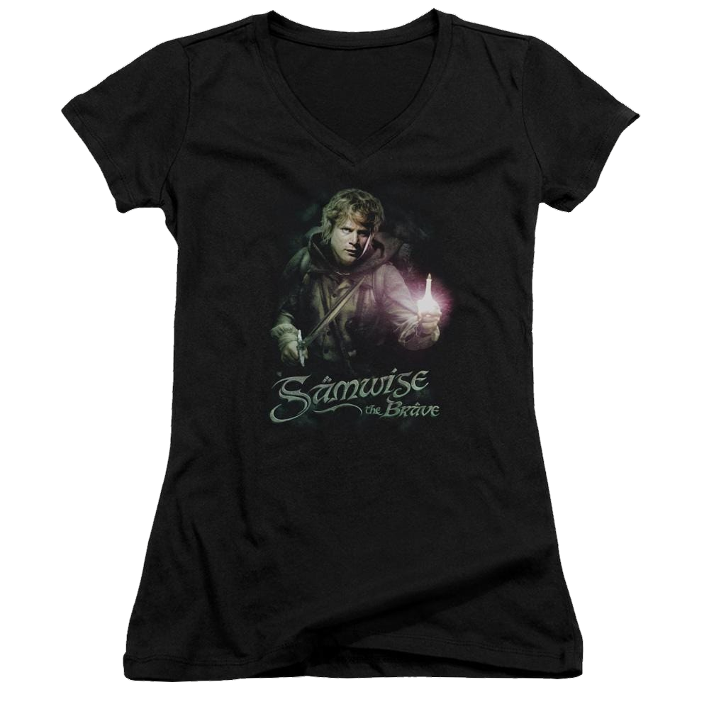 Lord of the Rings Samwise The Brave Juniors V-Neck T-Shirt Juniors V-Neck T-Shirt Lord Of The Rings   