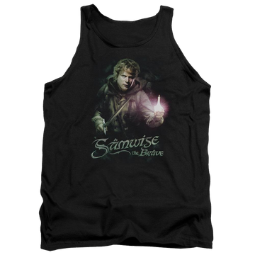 Black men's tank with Lord of the Rings Samwise The Brave graphic