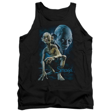 Black men's tank with Lord of the Rings Smeagol graphic
