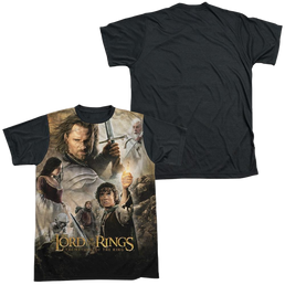 Lord of the Rings King Poster Men's Black Back T-Shirt Men's Black Back T-Shirt Lord Of The Rings   