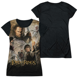 Lord of the Rings King Poster Juniors Black Back T-Shirt Juniors Black Back T-Shirt Lord Of The Rings   