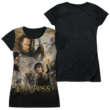 Lord of the Rings King Poster juniors black back t-shirt