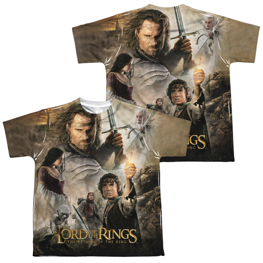 Lord of the Rings Trilogy, The King Poster - Youth All-Over Print T-Shirt Youth All-Over Print T-Shirt (Ages 8-12) Lord Of The Rings   