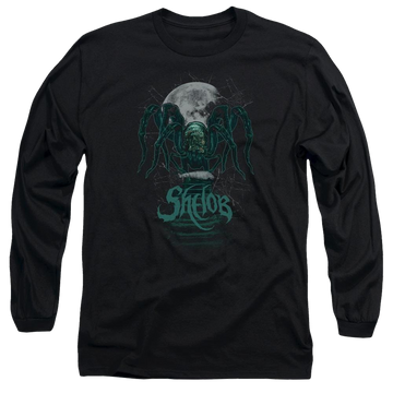 Black men's long sleeve t-shirt with Lord of the Rings Shelob graphic