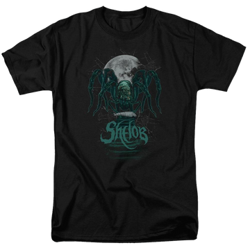 Black men's regular fit t-shirt with Lord of the Rings Shelob graphic