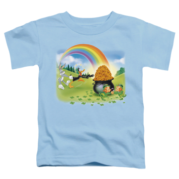 Light blue toddler t-shirt with St. Patrick's Day Looney Tunes/Mine Mine Mine graphic
