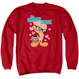 Looney Tunes One Smart Chick Men's Crewneck Sweatshirt Men's Crewneck Sweatshirt Looney Tunes   