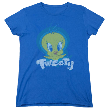 Royal women's t-shirt with Looney Tunes Tweety Swirl graphic
