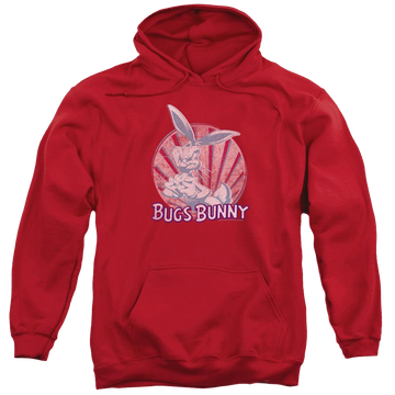 Red pullover hoodie with Looney Tunes Wishful Thinking graphic