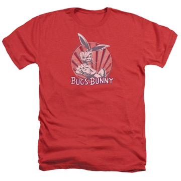 Red men's heather t-shirt with Looney Tunes Wishful Thinking graphic