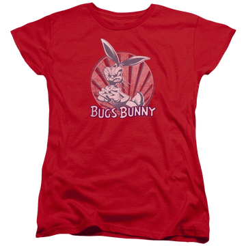 Red women's t-shirt with Looney Tunes Wishful Thinking graphic