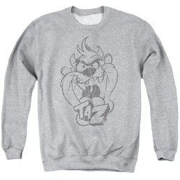 Looney Tunes Faded Taz Men's Crewneck Sweatshirt Men's Crewneck Sweatshirt Looney Tunes   