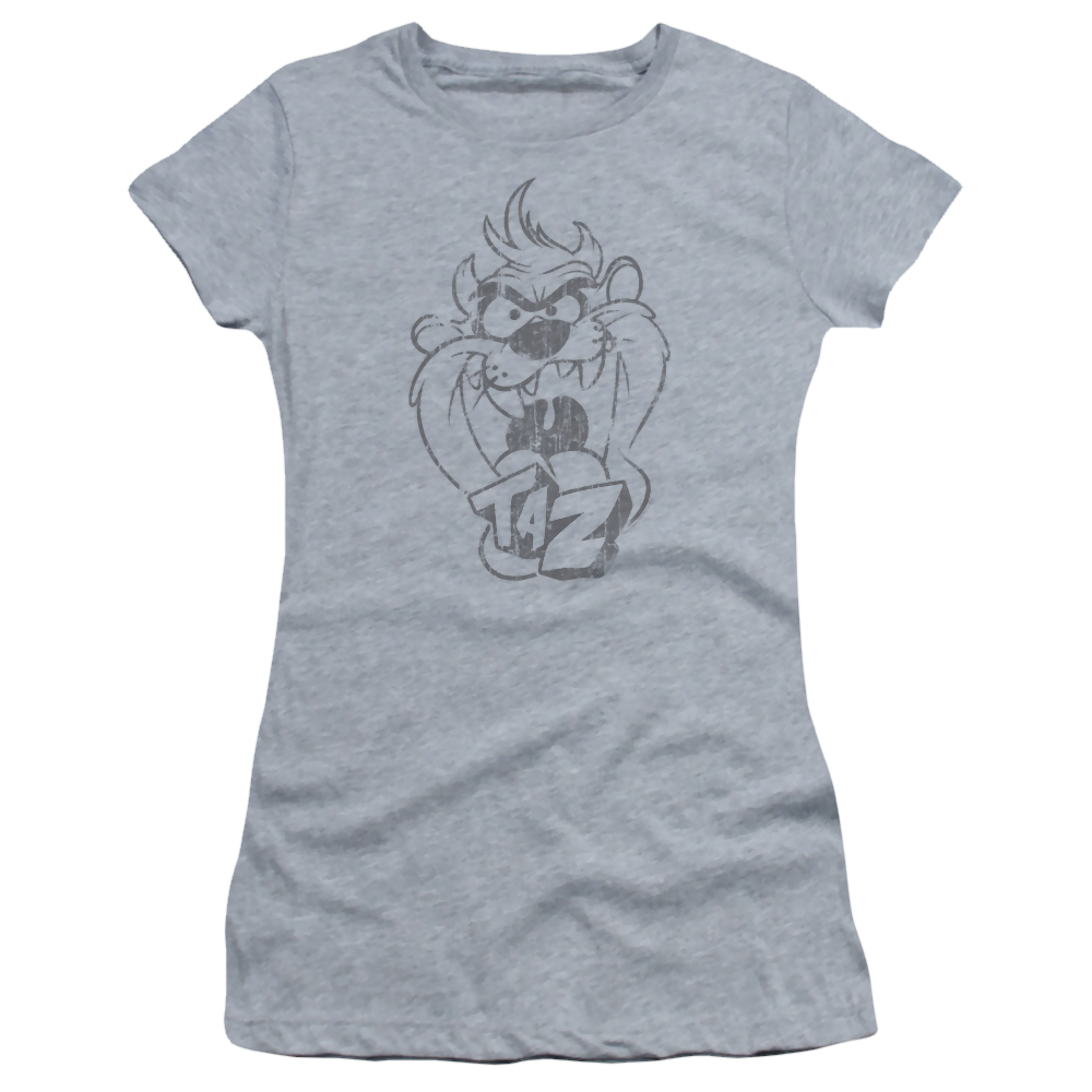 Looney Tunes Faded Taz Juniors T-Shirt Juniors T-Shirt Looney Tunes   