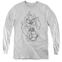Looney Tunes Faded Taz - Youth Long Sleeve T-Shirt Youth Long Sleeve T-Shirt Looney Tunes   