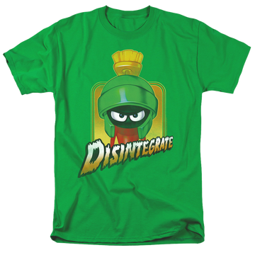 Kelly green men's regular fit t-shirt with Looney Tunes Disintegrate graphic
