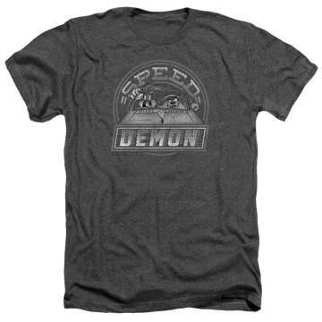 Charcoal men's heather t-shirt with Looney Tunes Speed Demon graphic