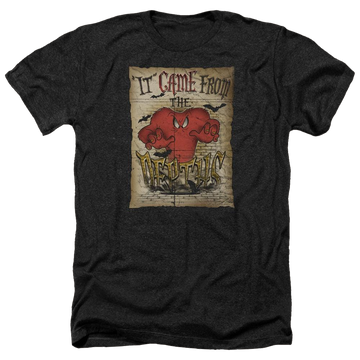 Charcoal men's heather t-shirt with Looney Tunes The Depths graphic