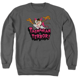Looney Tunes Taz Terror Men's Crewneck Sweatshirt Men's Crewneck Sweatshirt Looney Tunes   