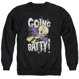 Looney Tunes Going Batty Men's Crewneck Sweatshirt Men's Crewneck Sweatshirt Looney Tunes   