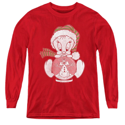 Looney Tunes Tweety Globe - Youth Long Sleeve T-Shirt Youth Long Sleeve T-Shirt Looney Tunes   