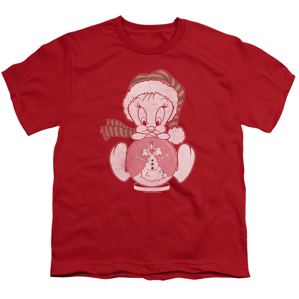 Looney Tunes Tweety Globe - Youth T-Shirt Youth T-Shirt (Ages 8-12) Looney Tunes   