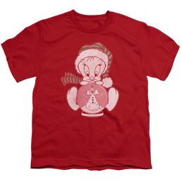 Looney Tunes Tweety Globe - Youth T-Shirt Youth T-Shirt (Ages 8-12) Looney Tunes   