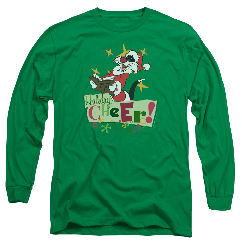 Looney Tunes Cheer Sylvester Men's Long Sleeve T-Shirt Men's Long Sleeve T-Shirt Looney Tunes   