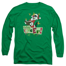 Looney Tunes Cheer Sylvester Men's Long Sleeve T-Shirt Men's Long Sleeve T-Shirt Looney Tunes   