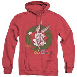 Looney Tunes Holiday Bunny - Heather Pullover Hoodie Heather Pullover Hoodie Looney Tunes   