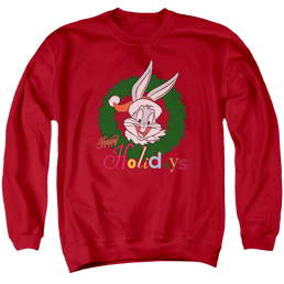 Looney Tunes Holiday Bunny Men's Crewneck Sweatshirt Men's Crewneck Sweatshirt Looney Tunes   