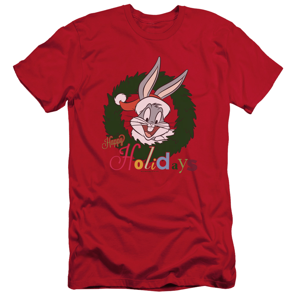 Looney Tunes Holiday Bunny Men's Slim Fit T-Shirt Men's Slim Fit T-Shirt Looney Tunes   