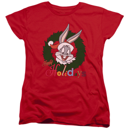 Looney Tunes Holiday Bunny Women's T-Shirt Women's T-Shirt Looney Tunes   