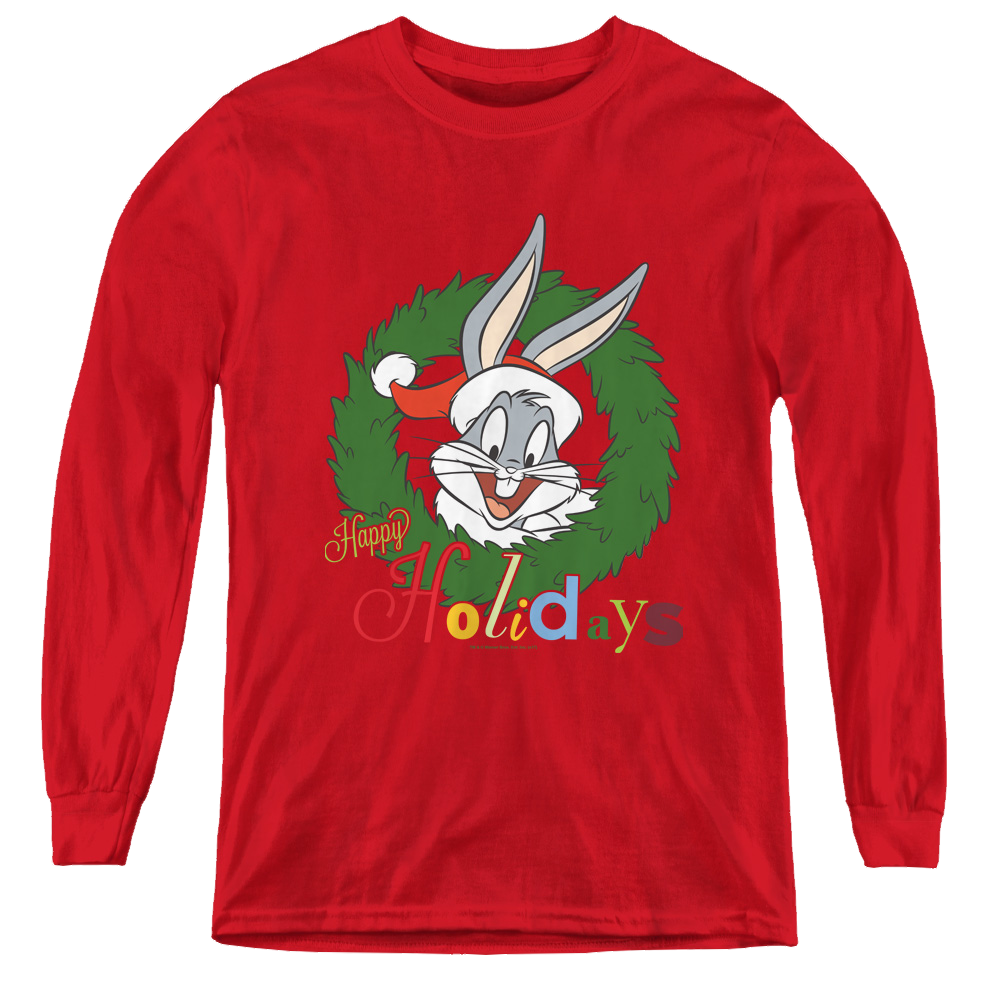 Looney Tunes Holiday Bunny - Youth Long Sleeve T-Shirt Youth Long Sleeve T-Shirt Looney Tunes   