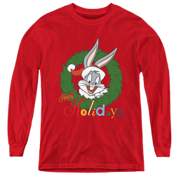 Looney Tunes Holiday Bunny - Youth Long Sleeve T-Shirt Youth Long Sleeve T-Shirt Looney Tunes   