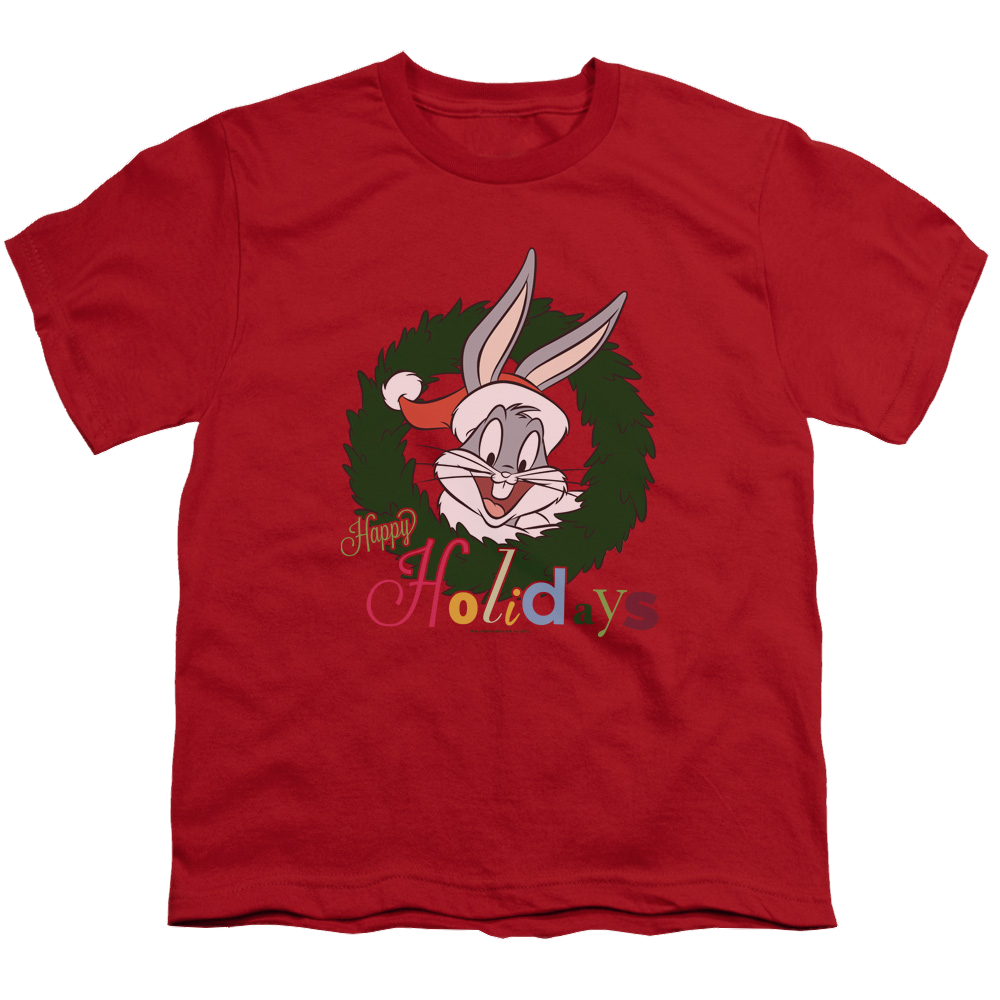 Looney Tunes Holiday Bunny - Youth T-Shirt Youth T-Shirt (Ages 8-12) Looney Tunes   