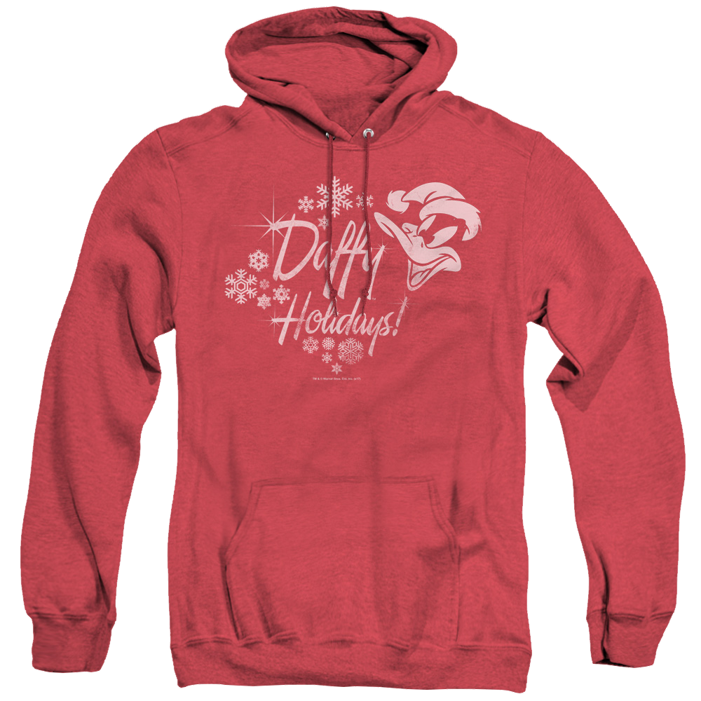 Looney Tunes Daffy Holidays - Heather Pullover Hoodie Heather Pullover Hoodie Looney Tunes   