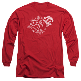 Looney Tunes Daffy Holidays Men's Long Sleeve T-Shirt Men's Long Sleeve T-Shirt Looney Tunes   