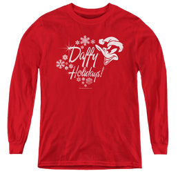 Looney Tunes Daffy Holidays - Youth Long Sleeve T-Shirt Youth Long Sleeve T-Shirt Looney Tunes   