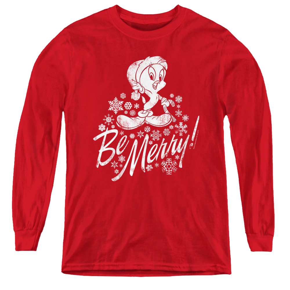 Looney Tunes Merry Tweety - Youth Long Sleeve T-Shirt Youth Long Sleeve T-Shirt Looney Tunes   