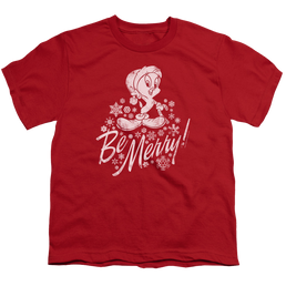 Looney Tunes Merry Tweety - Youth T-Shirt Youth T-Shirt (Ages 8-12) Looney Tunes   