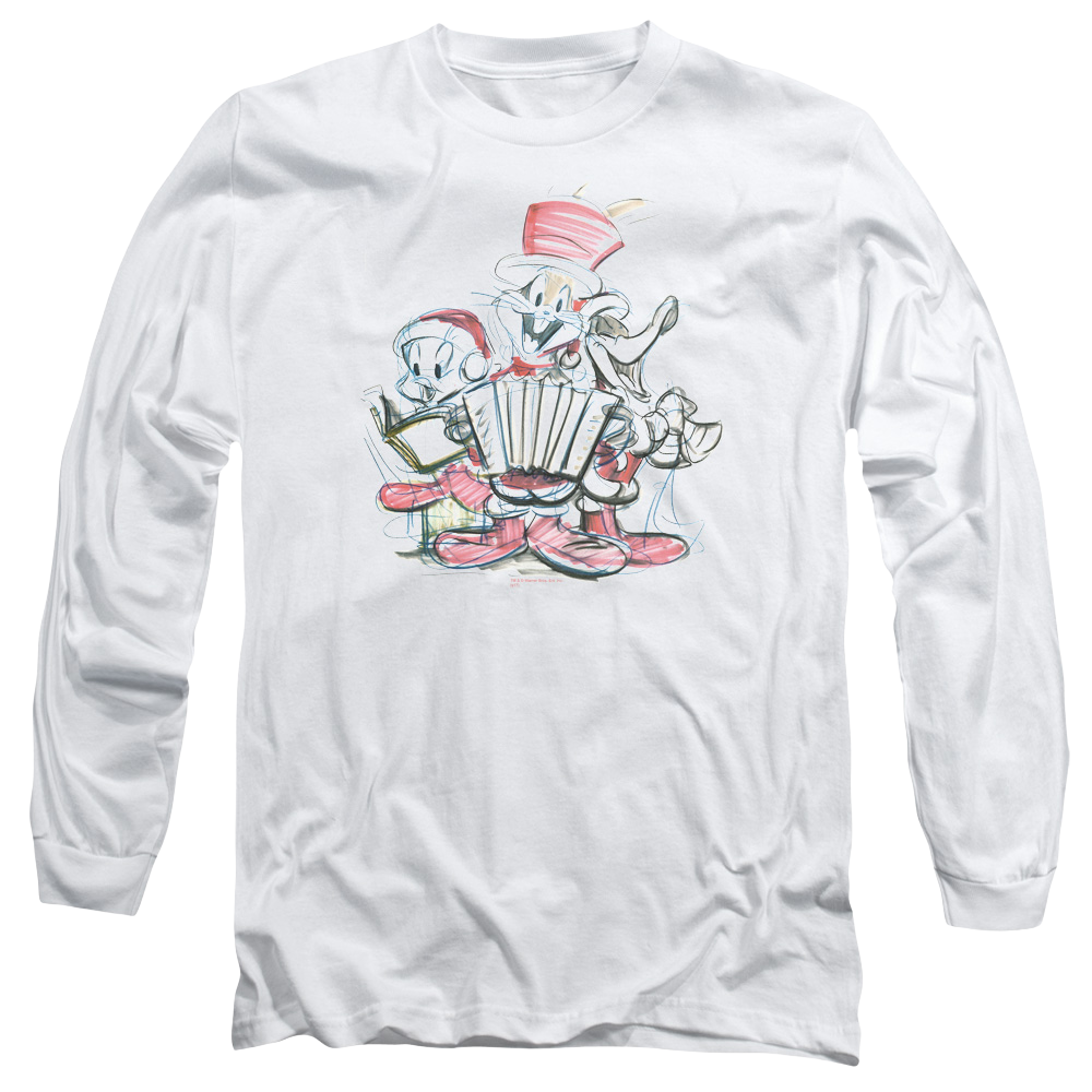 Looney Tunes Holiday Sketch Men's Long Sleeve T-Shirt Men's Long Sleeve T-Shirt Looney Tunes   