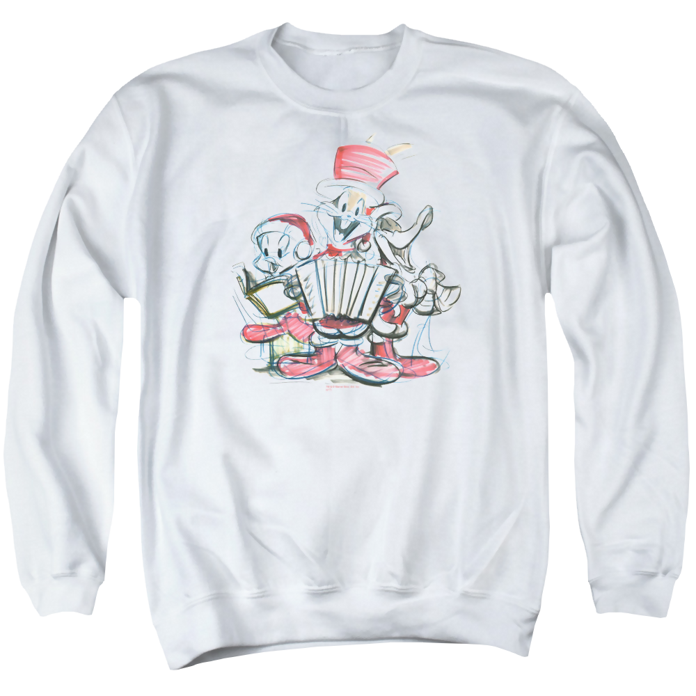 Looney Tunes Holiday Sketch Men's Crewneck Sweatshirt Men's Crewneck Sweatshirt Looney Tunes   