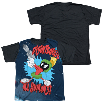 Looney Tunes Disintegrate youth black back t-shirt for ages 8 to 12