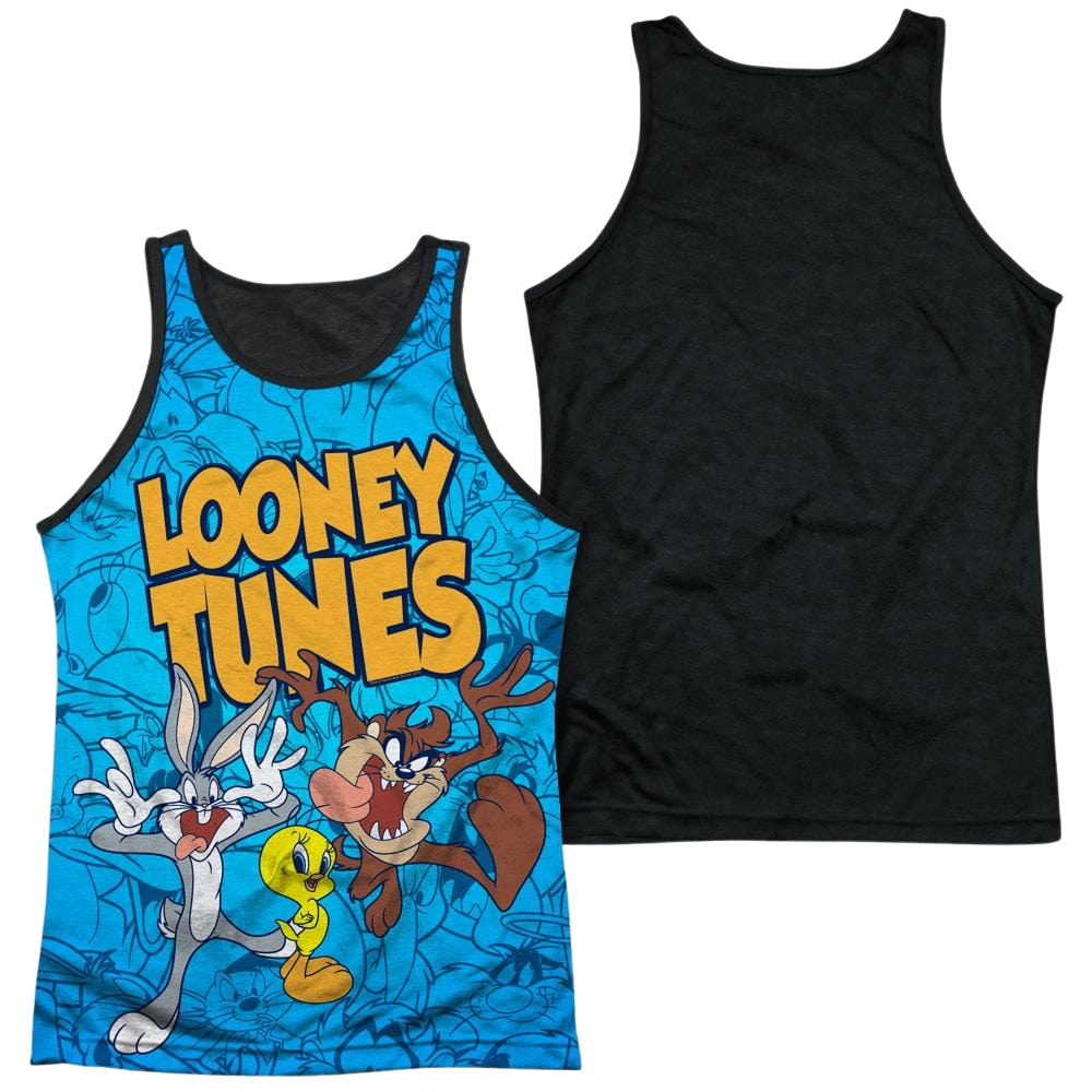 Looney Tunes Collage Of Characters Men's Black Back Tank Men's Black Back Tank Looney Tunes   