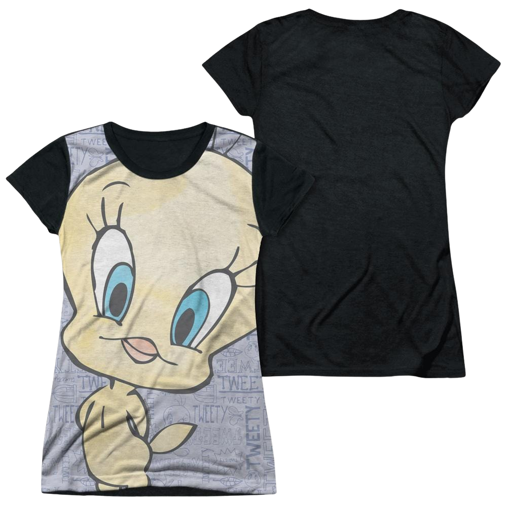 Looney Tunes Tweety Girl Juniors Black Back T-Shirt Juniors Black Back T-Shirt Looney Tunes   