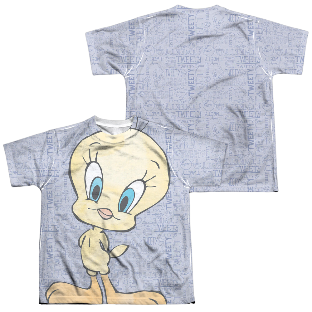 Looney Tunes Tweety Girl (Front/Back Print) - Youth All-Over Print T-Shirt Youth All-Over Print T-Shirt (Ages 8-12) Looney Tunes   