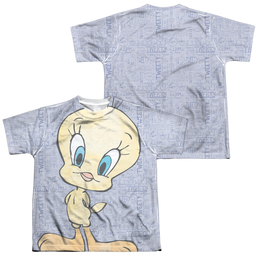 Looney Tunes Tweety Girl (Front/Back Print) - Youth All-Over Print T-Shirt Youth All-Over Print T-Shirt (Ages 8-12) Looney Tunes   