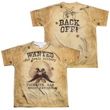 Looney Tunes Wanted youth all-over print t-shirt for ages 8 to 12
