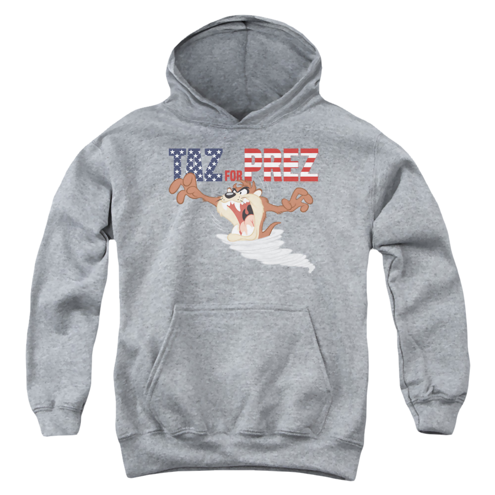 Looney Tunes Taz For Prez 3 - Youth Hoodie Youth Hoodie (Ages 8-12) Looney Tunes   
